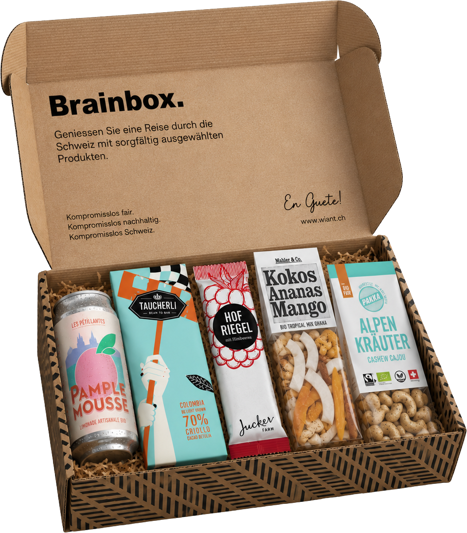 Kuratierte wiant Geschenkbox mit Schweizer Produkten