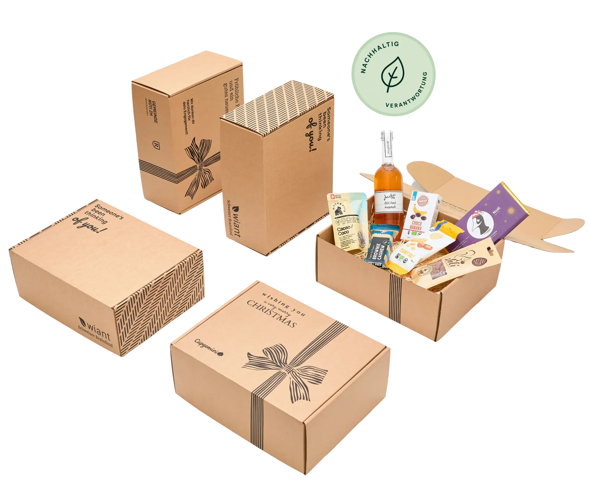 Kuratierte Schweizer Boxen für Teams — für Onboarding, Meilensteine und Dankeschöns. Mit Logo, Grusskarte und Versand an Büro oder Privatadresse.